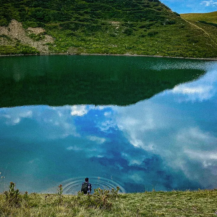 Man and a lake